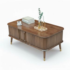 Bàn sofa chữ nhật 120x40cm gỗ tần bì cửa trượt TT68272