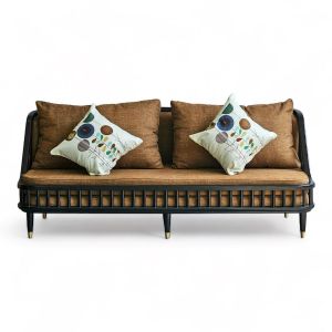 Ghế sofa băng 180x80cm KBH nan gỗ bọc vải bố SFB68089 Ghế sofa băng 180x80cm KBH nan gỗ bọc vải bố SFB68089