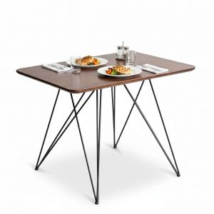 Bàn ăn chữ nhật 100x70cm gỗ tràm chân sắt Hairpin BA68188