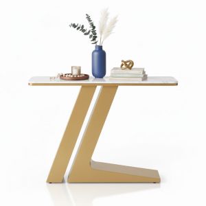 Bàn console 120x30x85cm mặt đá ceramic chân sắt CST075