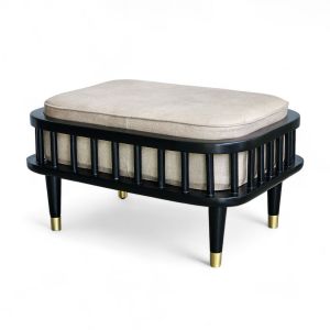 Ghế đôn KBH nệm bọc vải khung gỗ Ash GDSF013 Ghế đôn KBH nệm bọc vải khung gỗ Ash GDSF013