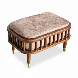 Ghế đôn KBH nệm bọc vải khung gỗ Ash GDSF013