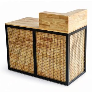 Quầy lễ tân 120x60x82cm gỗ cao su BLT68021 Quầy lễ tân 120x60x82cm gỗ cao su BLT68021