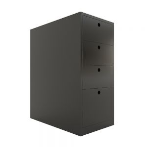 Tủ cá nhân 4 ngăn kéo 58x35x72cm gỗ cao su sơn màu TCN68049