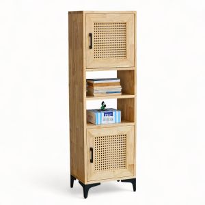 Kệ trang trí có ngăn tủ 40x30x120cm gỗ cao su KTB68174 Kệ trang trí có ngăn tủ 40x30x120cm gỗ cao su KTB68174