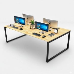 Bàn cụm 4 chỗ 200x120cm gỗ cao su chân sắt hệ Rectang HBRT095 Bàn cụm 4 chỗ 200x120cm gỗ cao su chân sắt hệ Rectang HBRT095
