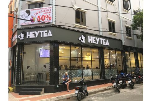 Dự án thiết kế và thi công quán trà sữa HeyTea 170 Độc Lập quận Tân Phú