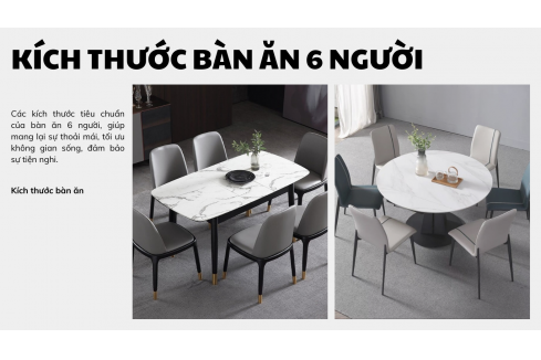 Kích thước bàn ăn 6 người đúng chuẩn Kích thước bàn ăn 6 người đúng chuẩn