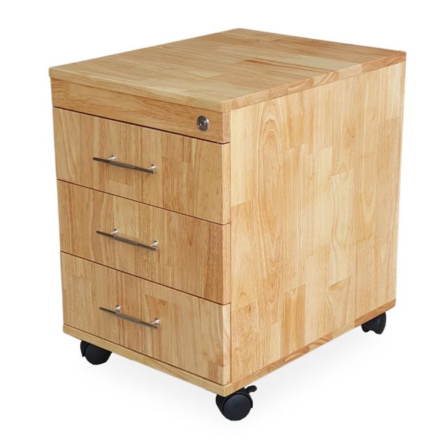 Tủ hồ sơ cá nhân có 3 ngăn kéo 50x40x50cm gỗ cao su TCN68001 Tủ hồ sơ cá nhân có 3 ngăn kéo 50x40x50cm gỗ cao su TCN68001
