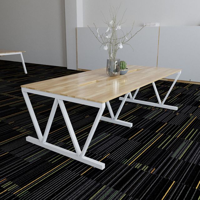 BH68027 - Bàn họp 120x240cm gỗ cao su chân sắt 2V lắp ráp BH68027 - Bàn họp 120x240cm gỗ cao su chân sắt 2V lắp ráp