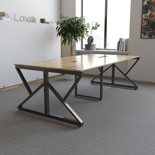 BH68028- Bàn họp 120x240cm gỗ cao su chân sắt K lắp ráp BH68028- Bàn họp 120x240cm gỗ cao su chân sắt K lắp ráp