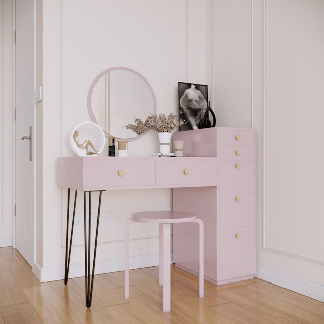 Bàn trang điểm kết hợp chân tủ đựng đồ BTD68013 Bàn trang điểm kết hợp chân tủ đựng đồ BTD68013