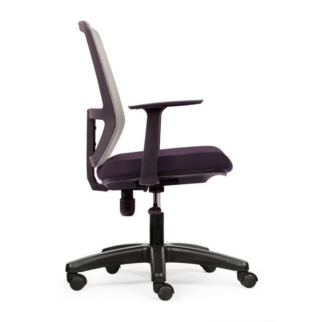 HOM1056-02 - Ghế nhân viên tựa lưng màu xám, chân nhựa HOM1056-02 - Ghế nhân viên tựa lưng màu xám, chân nhựa