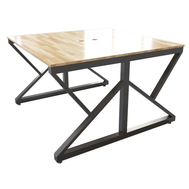 BNV68051 - Bàn cụm 2 chỗ 120x120cm gỗ cao su chân sắt K lắp ráp BNV68051 - Bàn cụm 2 chỗ 120x120cm gỗ cao su chân sắt K lắp ráp