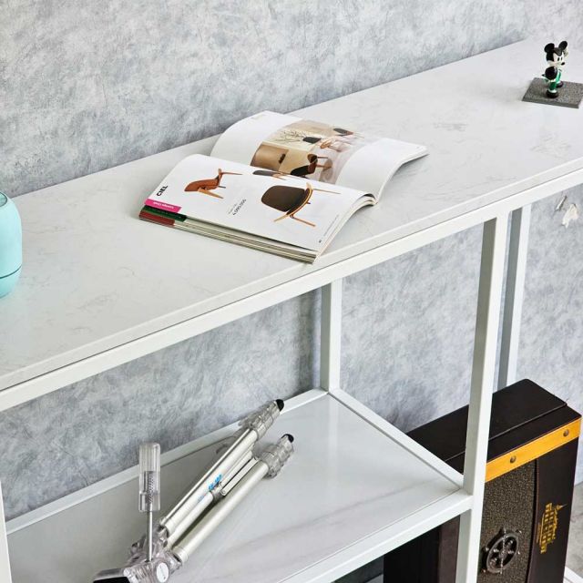 Bàn console POSY khung sắt mặt đá CST043