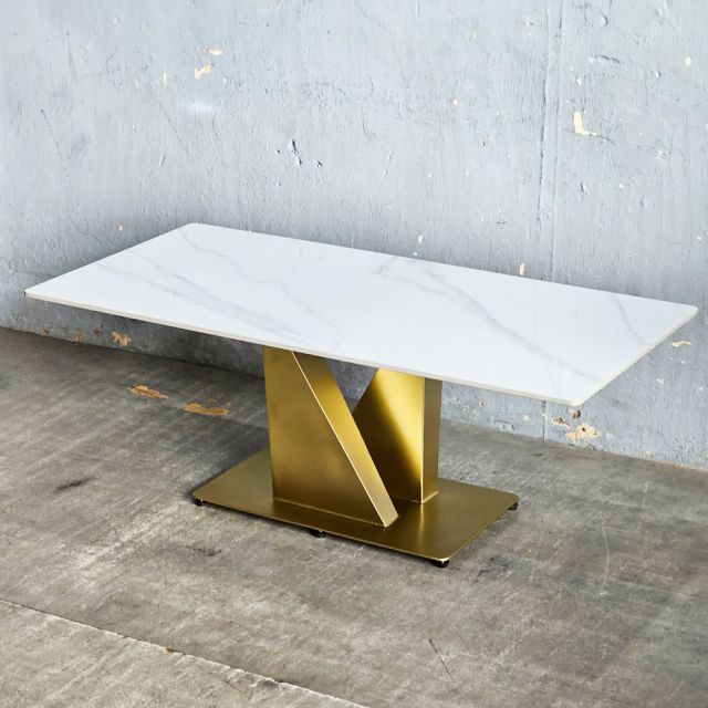 Bàn sofa chữ nhật 120x60x45cm mặt đá ceramic TT68292