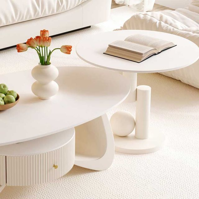 Bàn sofa đôi mặt đá chân sắt TT682896