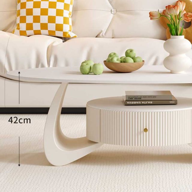 Bàn sofa đôi mặt đá chân sắt TT682896