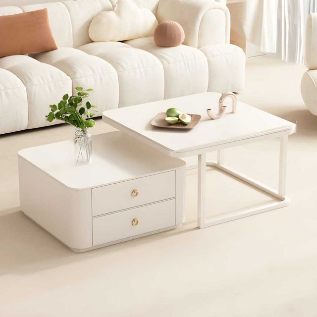 Bàn sofa đôi mặt đá ceramic chân sắt TT68296 Bàn sofa đôi mặt đá ceramic chân sắt TT68296