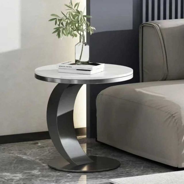 Bàn sofa đôi mặt đá chân sắt TT68284