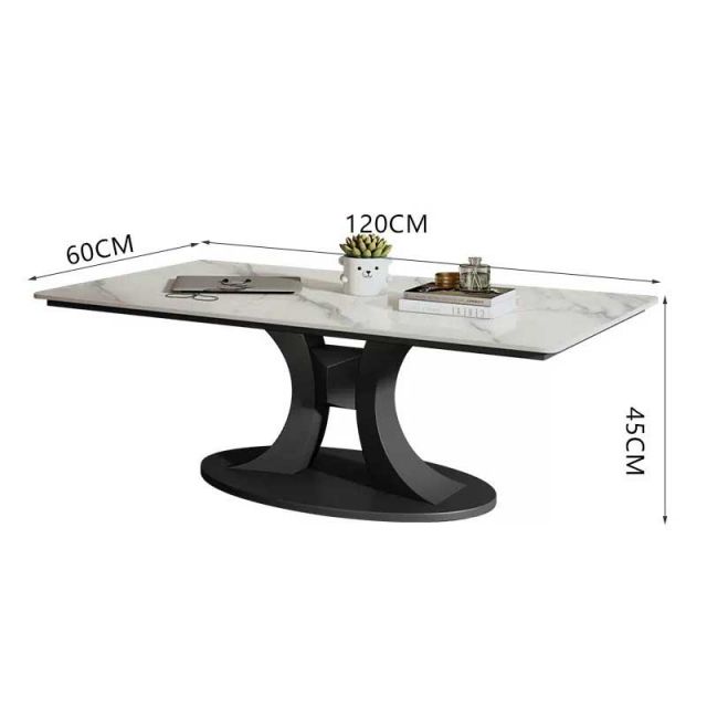 Bàn sofa chữ nhật 120x60x45cm mặt đá ceramic TT68291