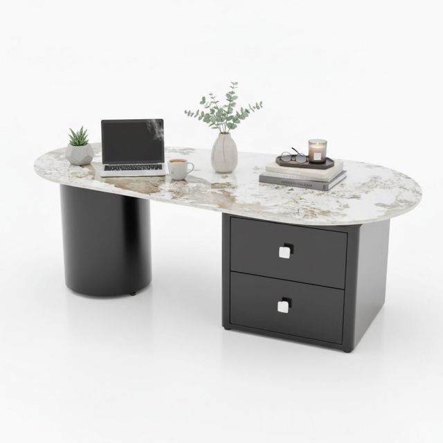 Bàn sofa có ngăn kéo 120x60cm mặt đá ceramic chân sắt  TT68302 Bàn sofa có ngăn kéo 120x60cm mặt đá ceramic chân sắt  TT68302