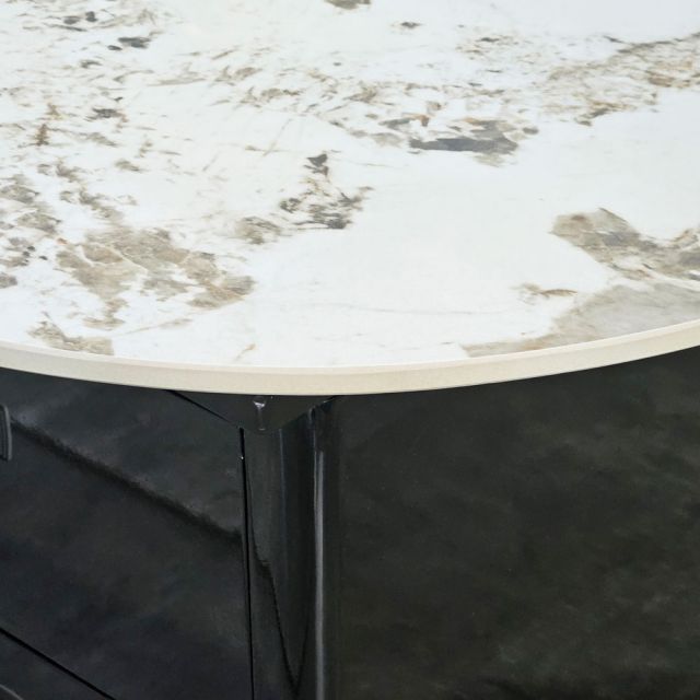 Bàn sofa có ngăn kéo 120x60cm mặt đá ceramic chân sắt  TT68302 Bàn sofa có ngăn kéo 120x60cm mặt đá ceramic chân sắt  TT68302