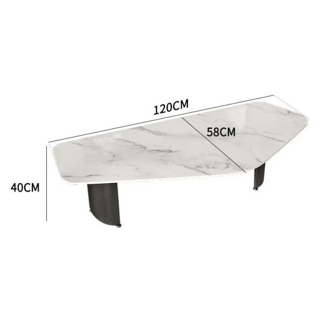 Bàn sofa 120x58cm mặt đá ceramic chân sắt TT68301