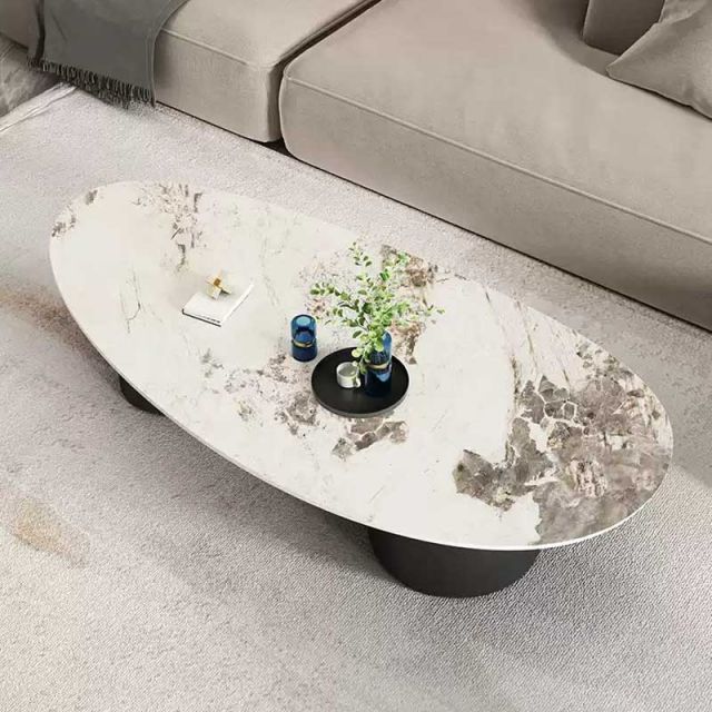 Bàn sofa có ngăn kéo 120x60cm mặt đá ceramic chân sắt  TT68302