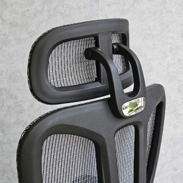 Ghế lưới văn phòng có tựa đầu Ergonomic màu xám HOGVP165