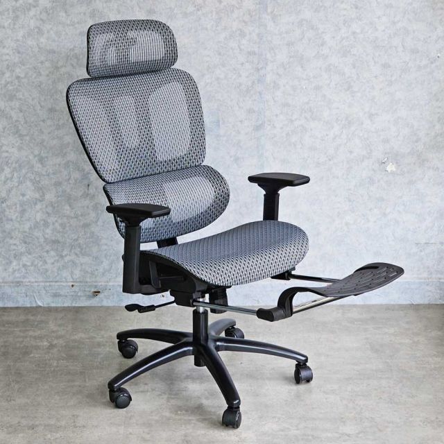 Ghế lưới văn phòng có tựa đầu Ergonomic màu xám HOGVP165