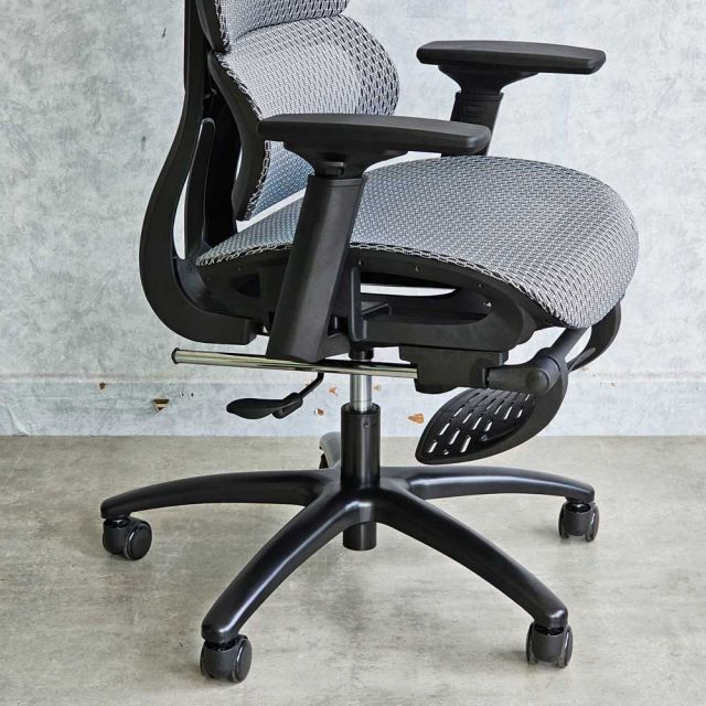 Ghế lưới văn phòng có tựa đầu Ergonomic màu xám HOGVP165