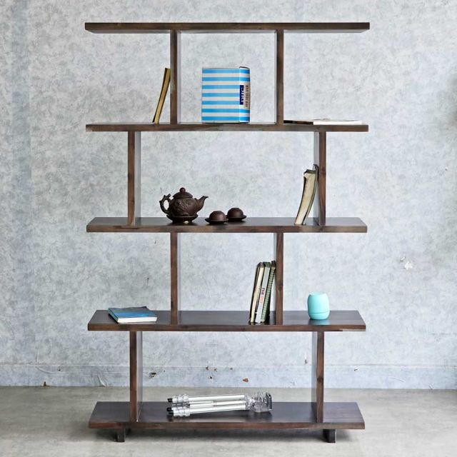 Kệ sách 5 tầng 100x28x150cm gỗ tràm KS68256