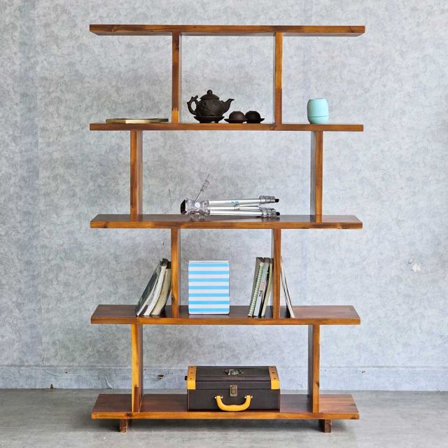 Kệ sách 5 tầng 100x28x150cm gỗ tràm KS68256
