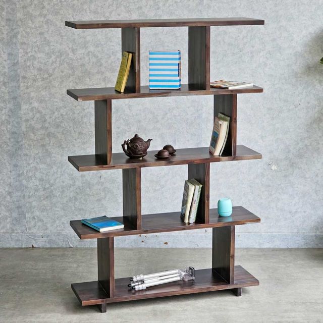 Kệ sách 5 tầng 100x28x150cm gỗ tràm KS68256