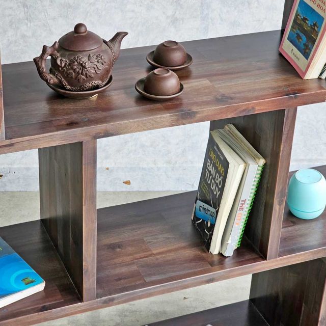 Kệ sách 5 tầng 100x28x150cm gỗ tràm KS68256
