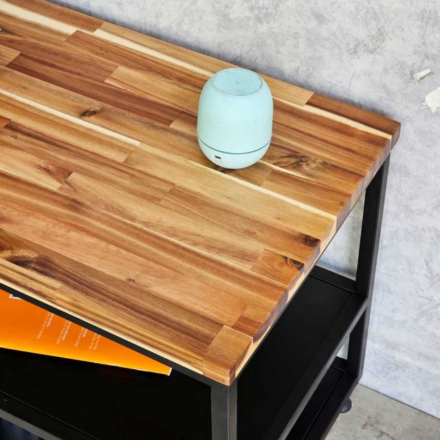 Kệ Tivi GEHA đơn giản 140cm khung sắt gỗ cao su KTV68073
