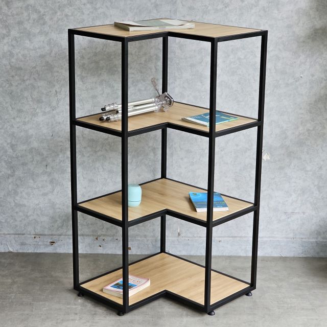 Kệ góc tường 60x60x120cm gỗ plywood khung sắt KGT68027