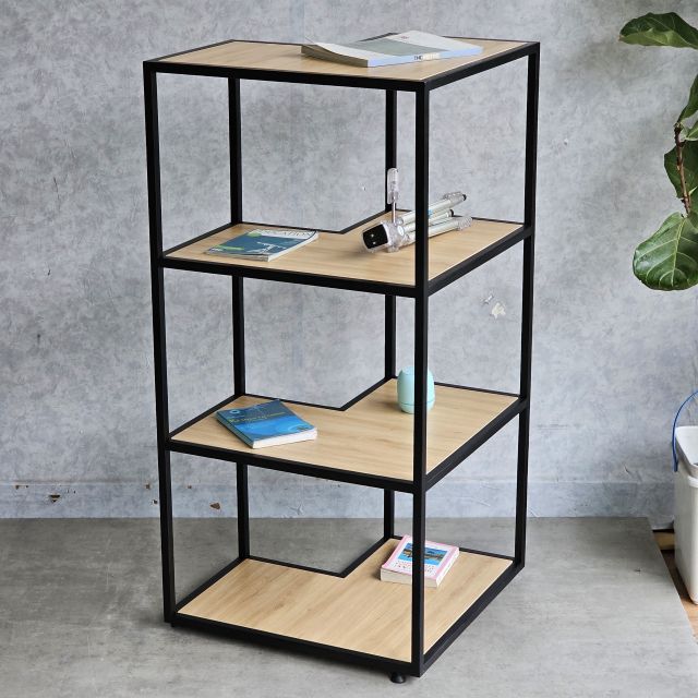 Kệ góc tường 60x60x120cm gỗ plywood khung sắt KGT68027