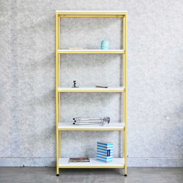 Kệ trưng bày 6 tầng 70x34x160cm gỗ cao su khung sắt KTB68179