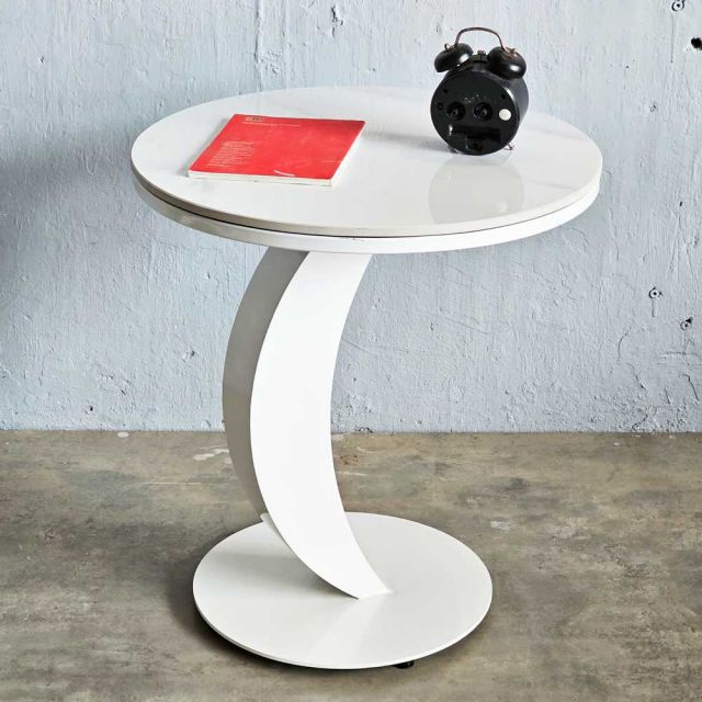 Bàn tab sofa tròn 50x50cm mặt đá ceramic SST038