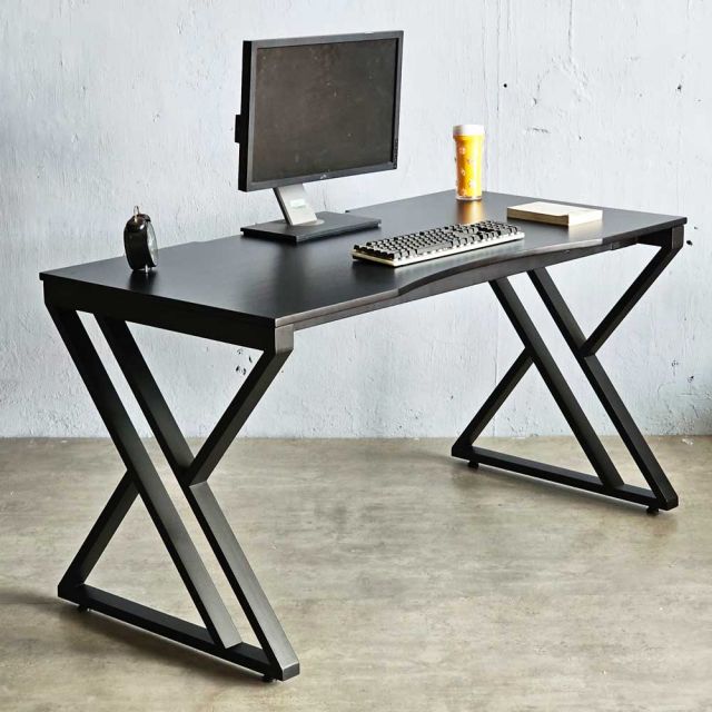 Bàn Gaming 140x70cm gỗ cao su chân chữ X GD68089