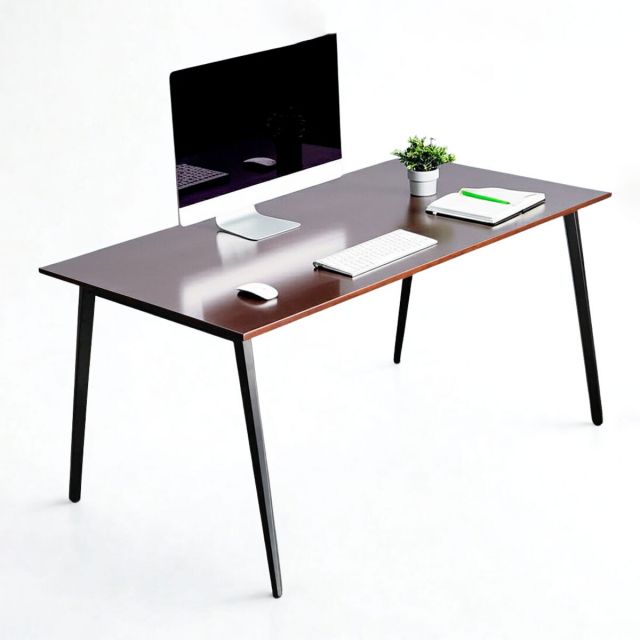 Bàn làm việc 160x80cm gỗ cao su hệ Đa Giác HDG020