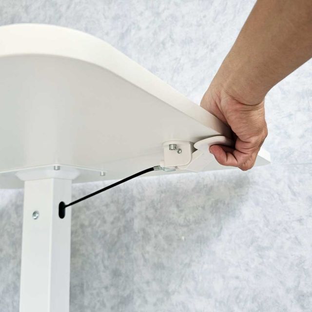 Bàn nâng hạ 80x56cm ben khí mặt bàn gỗ MFC FWS12-2