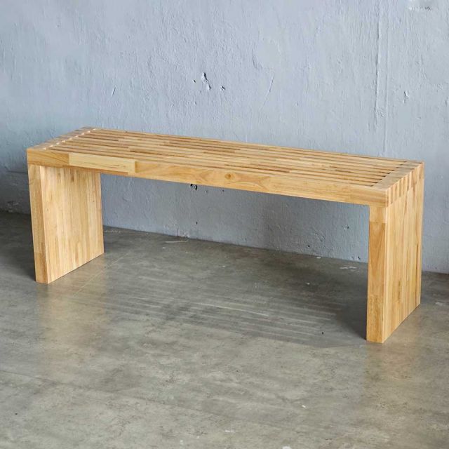 Ghế băng dài 120x32x45cm gỗ cao su GBD033