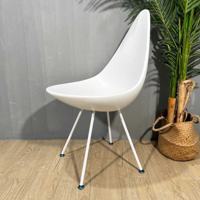 Ghế cafe giọt nước nhựa ABS chân sắt GAK8112