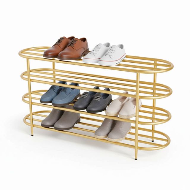 Kệ giày 4 tầng 120x35x60cm khung sắt KG68076