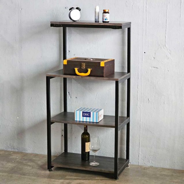 Kệ vi sóng gỗ cao su khung sắt KVS68005