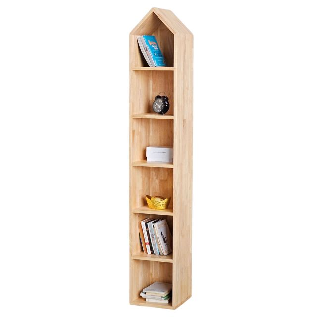 Kệ sách đứng 6 tầng 30x30x180cm gỗ cao su KS68260 Kệ sách đứng 6 tầng 30x30x180cm gỗ cao su KS68260