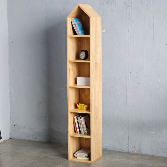 Kệ sách đứng 6 tầng 30x30x180cm gỗ cao su KS68260
